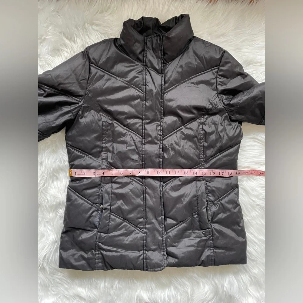 Gap | Women’s Black Medium Lightweight Soft Winter Jacket with Zipper & Buttons